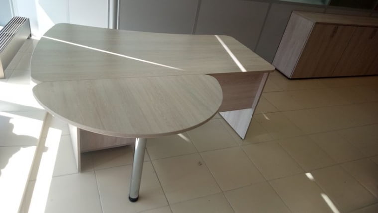 Стол эргономичный Glassy 1.12.16Пр Дуб сантана светлый_2