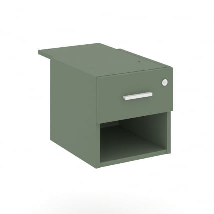 Тумба подвесная с ящиком и нишей CONCEPT CN.PT-005 B/W Кобо Белый_0