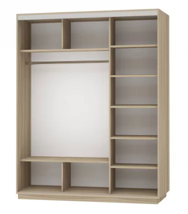 Шкаф-купе трехдверный Экспресс Медиум-1 1800х2200h Ясень шимо светлый_1