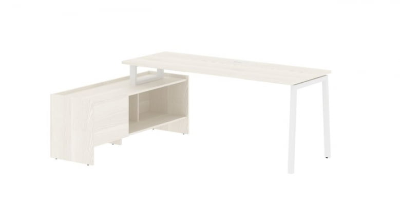 Стол с тумбой EDIS ELCT 19614 Ясень Траун Белый_0