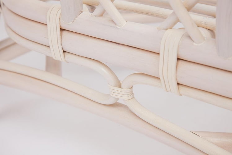 Комплект для отдыха ANDREA (диван + 2 кресла + журн. столик со стеклом + подушки) TCH White (белый), Ткань рубчик, цвет кремовый_8