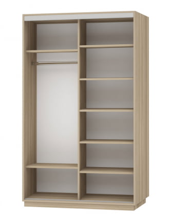 Шкаф-купе двухдверный Экспресс Дуо 1400х2400h Сакура/Ясень шимо светлый_1