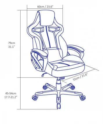 Геймерское кресло Arozzi Milano Blue_6
