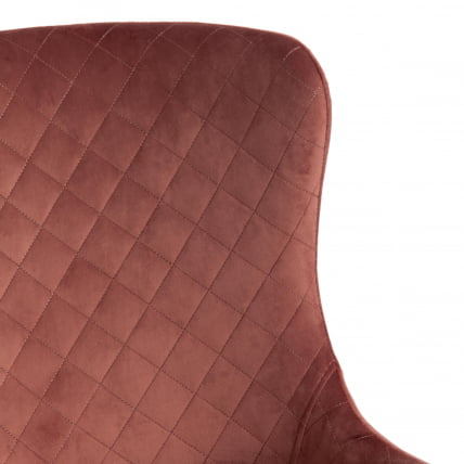 Стул MANTRA (mod. 713) ткань/металл, 49х61х82 см, высота до сидения 49 см, коралловый barkhat 15 /черный_5