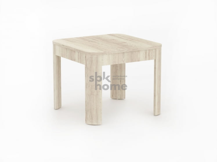 Стол журнальный, Квадро (550*550*450) Дуб галифакс белый, 61003 _0