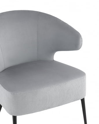 Кресло лаунж Royal Stripes велюр Серый_1