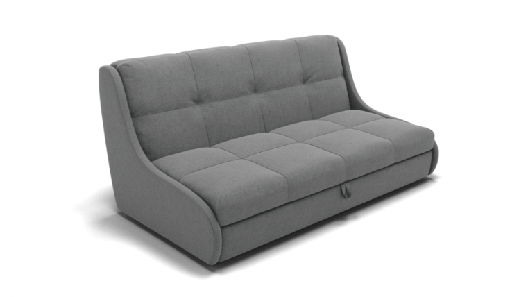 Диван Куба 1950 (ЗР) Цвет фасада: Светло серый; Тип: Прямой; Материал фасада: Металл/Велюр_0