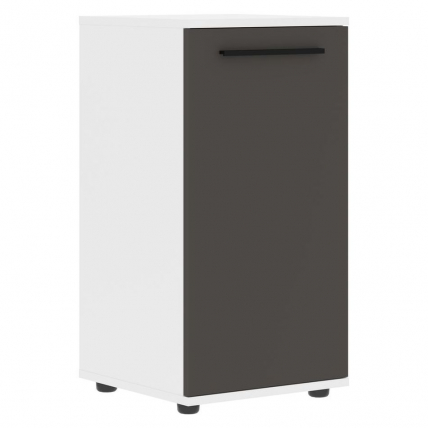 Шкаф колонка с глухой малой дверью EDIS ELCS 42.1 Мокко Черный Белый_0