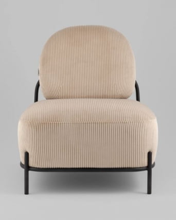 Кресло Стоун К велюр рельефный бежевый_1