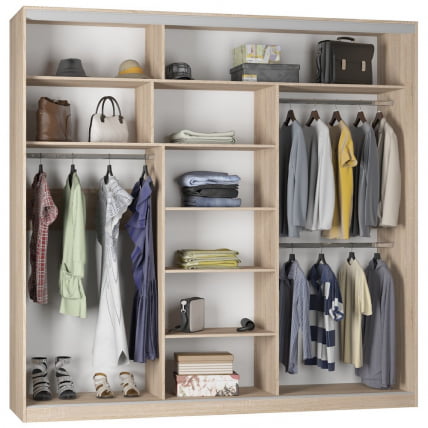 Шкаф-купе B-230х235х60-3(ВД-D7D7D7)_1