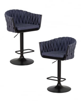 Стул барный DOBRIN LEON (синяя ткань (LAR-275-29)) 2 шт_0
