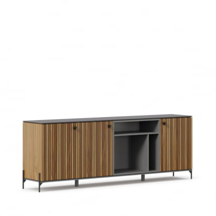 Комод Элиот ЛД 414.070.000 Оникс Серый/Орех фактурный_2