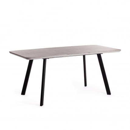 Стол обеденный NELSON МДФ/ЛДСП/металл, 128-170х80х75 см, Бетон/Черный_7