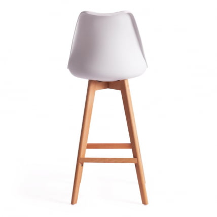 Стул барный TULIP BAR (mod. C1014H) / 1 шт. в упаковке пластик/дерево, 57 х 48 х 104 см, белый 018 /натуральный_3