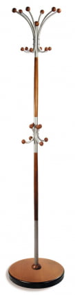 Вешалка напольная Д 1 Металлик/ средне-коричневый_0