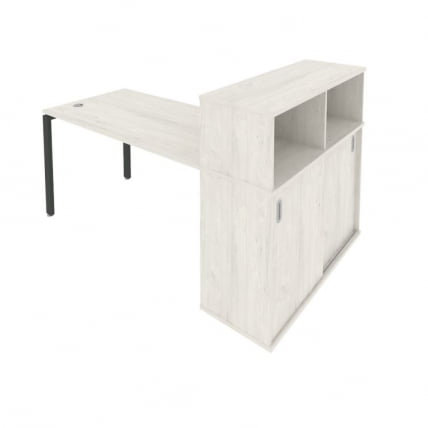 Рабочая станция с опорным шкафом-купе Metal System Б.РС-СШК-3.3 Наварра/Антрацит_0