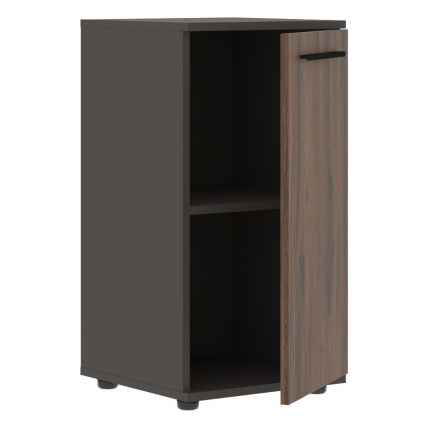 Шкаф колонка с глухой малой дверью EDIS ELCS 42.1 Дуб Денвер темный Черный Мокко_1
