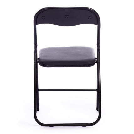 Стул FOLDER 2 (mod. 2009A) / 1 шт. в упаковке пластик/металл/эко кожа, 45 х 46 х 78 см , Black (Черный) / Black (Черный)_4