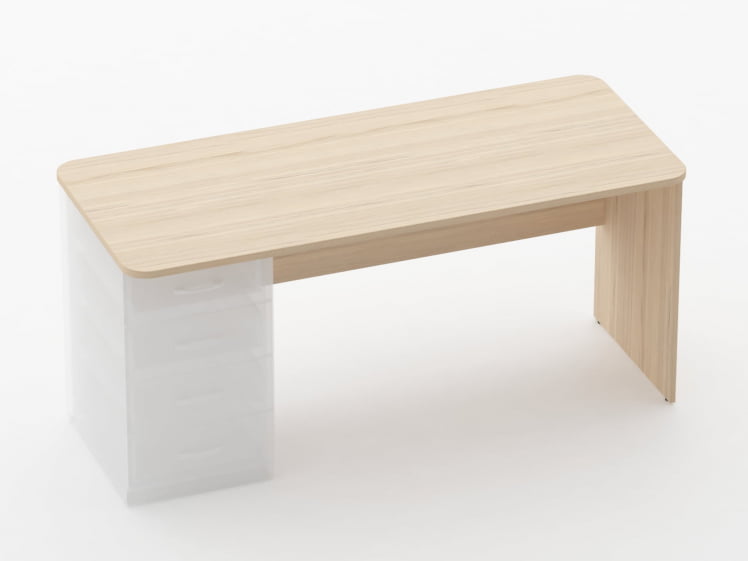 Стол прямой под встроенную тумбу Glassy 1.101.16Л Бук светлый_0