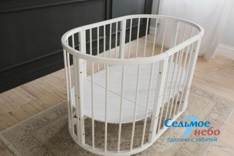 Кровать-трансформер 6-в-1 Merry Happy 01 Комплект Белая_6