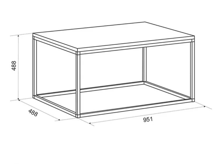 Стол журнальный Лофт LMN-08 Черный муар-дуб сонома_1