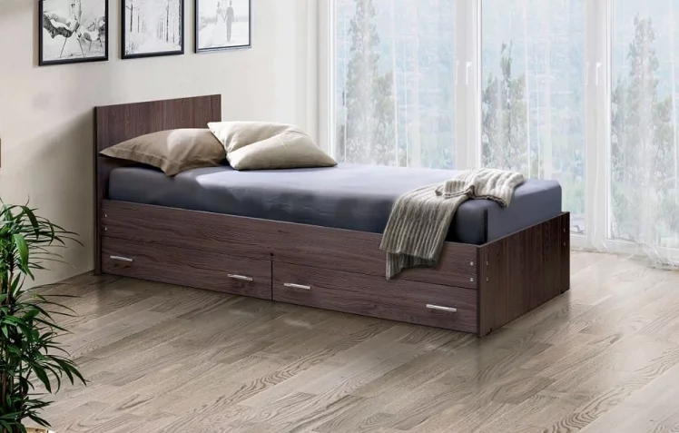 Кровать с ящиками на уголках №4 ЛДСП 800*2000 Бук_0