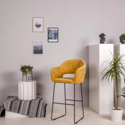 Стул полубарный Oscar (ПБ) Желт/ЛинкЗолот_4