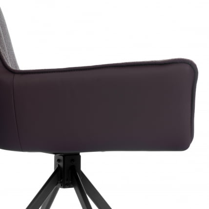 Кресло Murano/Мурано опора 360, велюр/букле (HYP)/Экокожа, бежевый/коричневый_10