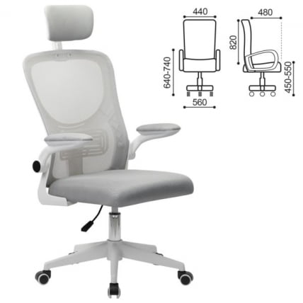 Кресло Дйнамиc CХ-699 сетка/ткань ТВ серое / Dynamic CH-699 TW_0