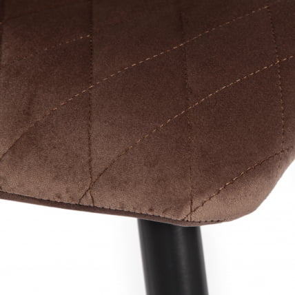 Стул CHILLY X (mod. 7096) ткань/металл, 45x53х88 см, высота до сиденья 50 см, коричневый barkhat 12/черный_7