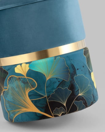 Пуф Кэрри с ящиком велюр Gingko без ножек_10