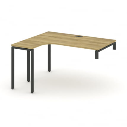 Стол-надставка на опорную тумбу (левый) CONCEPT CN.OSAN-004(L) Дуб Винченцо Черный_0