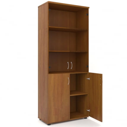 Шкаф для документов со стеклом Р.Ш-2СБ Дуб Сонома светлый_1