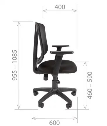 Кресло офисное CHAIRMAN 626 Черный Красная сетка_4