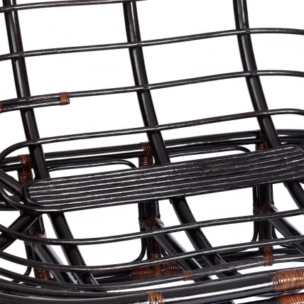 Диван MAMASAN/МАМАСАН 23/02 W /с подушкой/ подушка 182х119 см, 169х102х80 см, Antique brown (античный черно-коричневый), флок, олива, 23_8