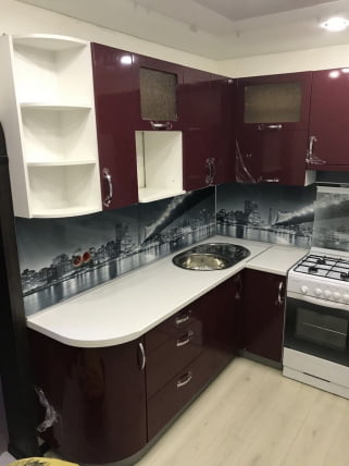 Глянцевый фартук (КОМПОЗИТ) KM 54_2