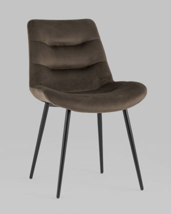 Стул Остин велюр Темно-коричневый_1