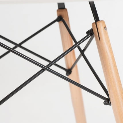 Стол CINDY NEXT (mod. 70-80 MDF) металл/мдф/бук, D80х75см, белый/натуральный_2