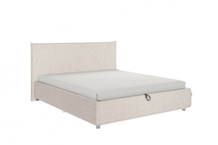 Кровать 1.6 Квест с подъем. механизмом ZP.KM1.6-17 крем (велюр)_0