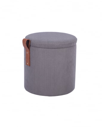 Пуф Руни S с ящиком вельвет темно-серый_1