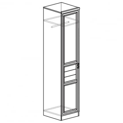 Шкаф для одежды однодверный Лира 41 Дуб нортон светлый_1