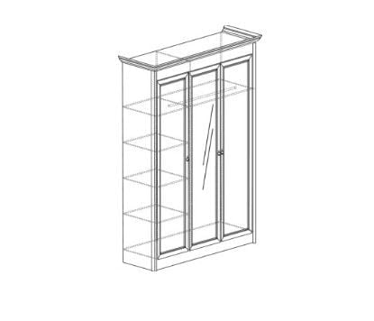 Шкаф 3-дверный Флоренция 671 Дуб оксофрд_2