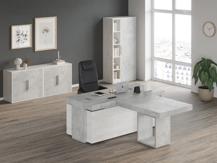 Креденция 3 двери B-TONE BTN36140331 Сосна Бетон светлый_1