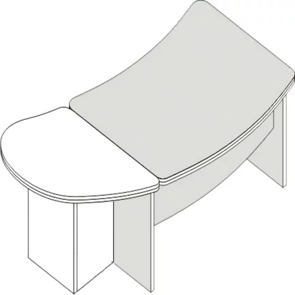 Конференц-приставка Л.РП1-11 правая Орех_0