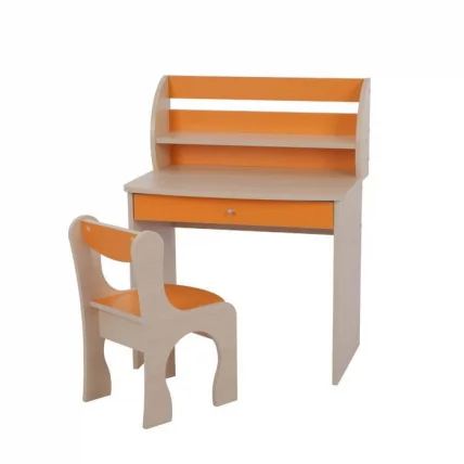 Столик и стульчик Морячок Дуб млечный / Оранж_0