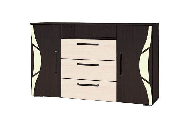 Комод Верона 02 Венге/Дуб молочный_0