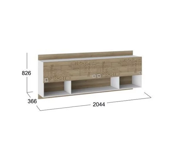 Шкаф настенный Оксфорд ТД-139.12.21 Ривьера Белый с рисунком_2
