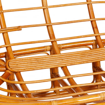 Диван MAMASAN/МАМАСАН 23/02 W /с подушкой/ подушка 182х119 см, 169х102х80 см, Pecan (орех), ткань, оранжевый, С 23_7