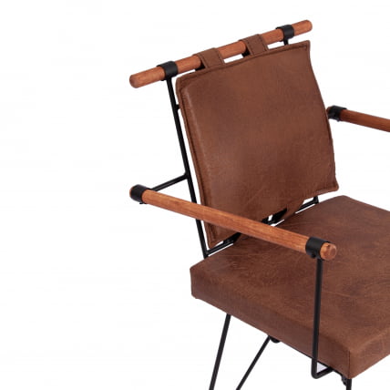 Стул PRIX (mod. 291) металл/экокожа, 53 x 57 x 80.5 см, brown (коричневый) PY-291_6