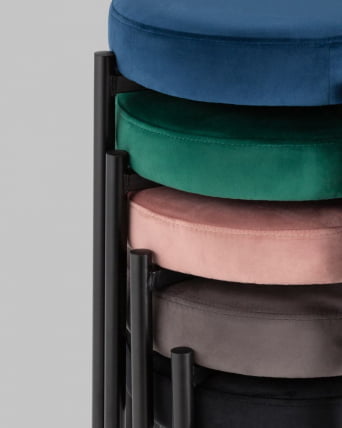 Табурет Рио велюр Синий_6